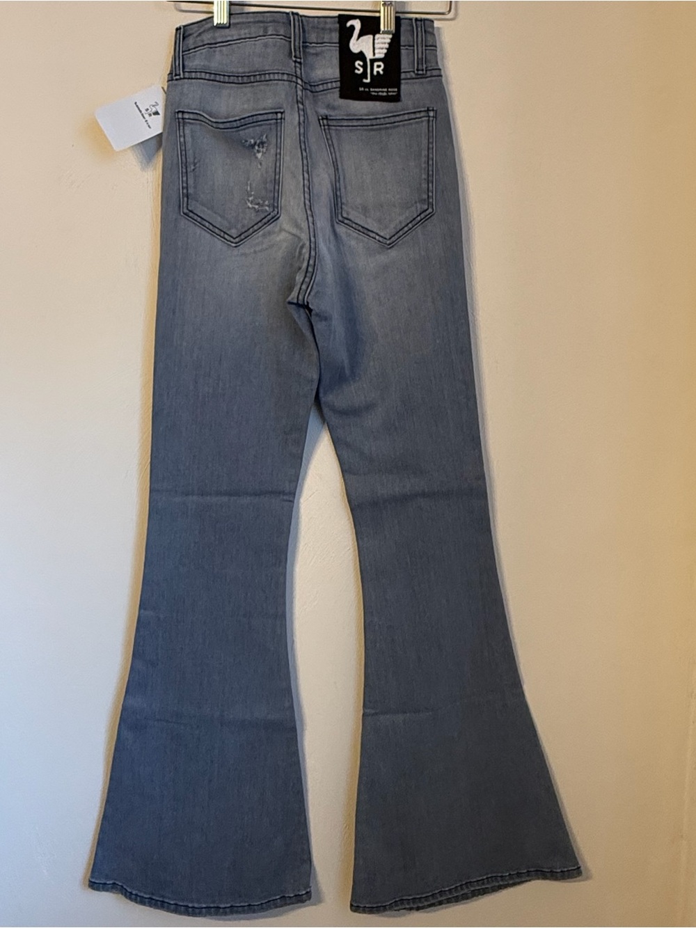SR vs Sandrine Rose Light Wash Bell Bottom Flare Jeans NWT 26